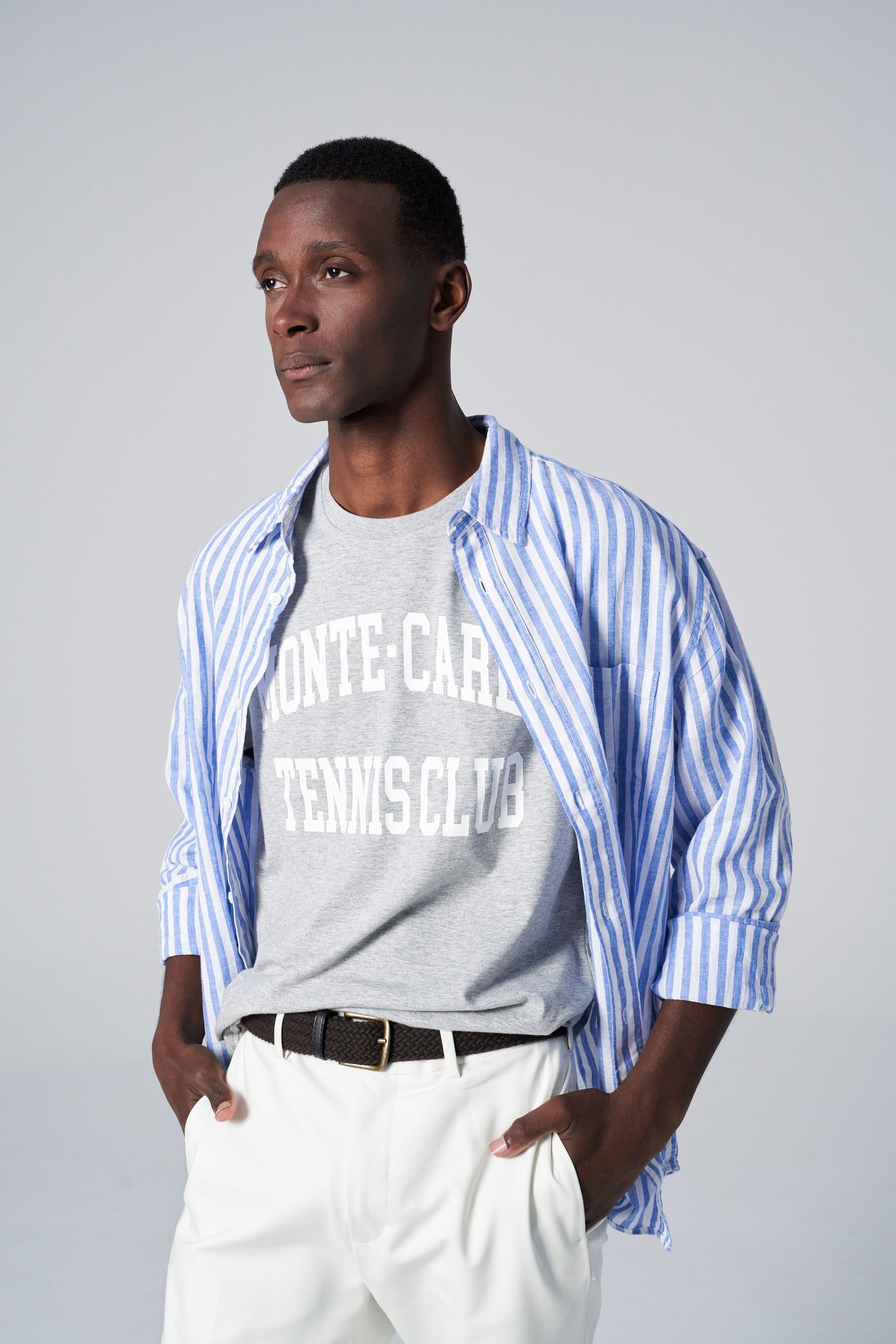 Monte-Carlo Tennis Club T-shirt- Heather Grey