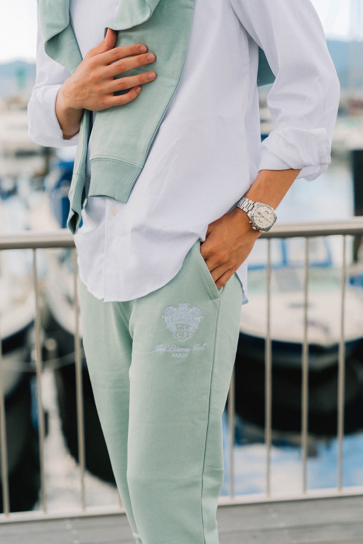 Crest Fleece Joggers- Mint