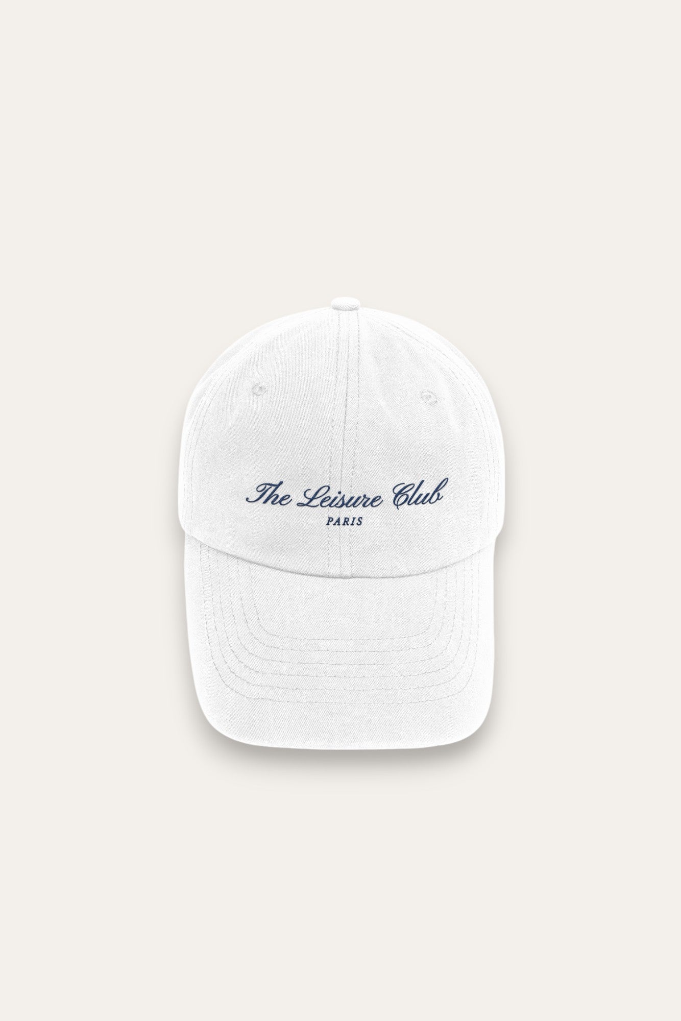 Script Logo Baseball Cap- White