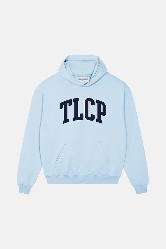 Chenille Logo Patch Hoodie- Aqua