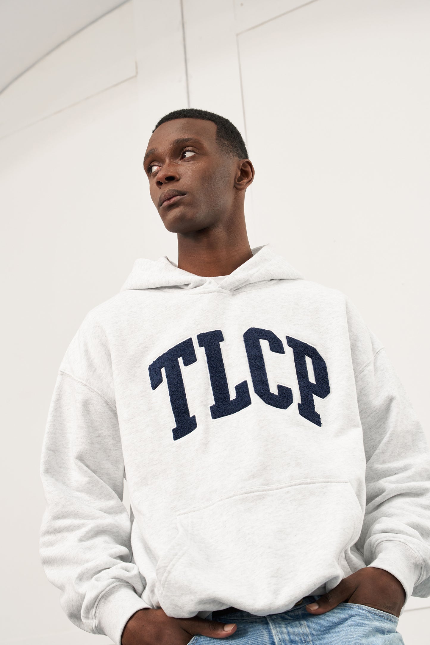 Varsity Fleece Hoodie- Grey Marl