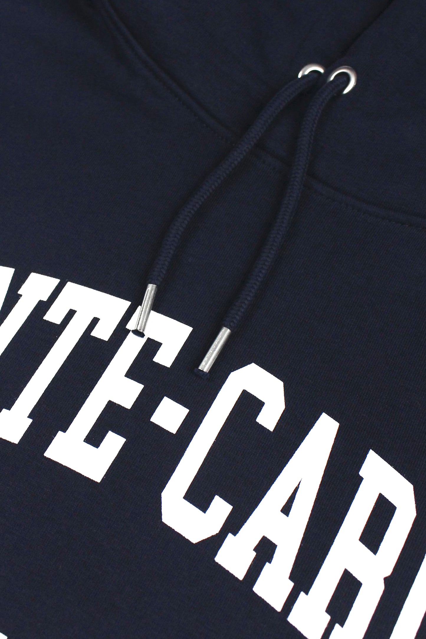 Relaxed Fit Fleece Hoodie- Navy