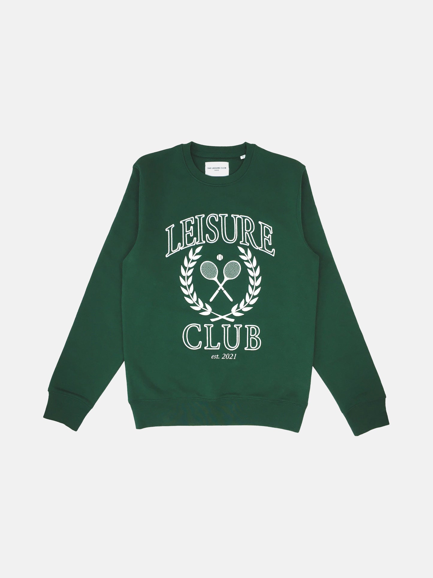 Racquet Club Embroidery Sweatshirt- Pine Green