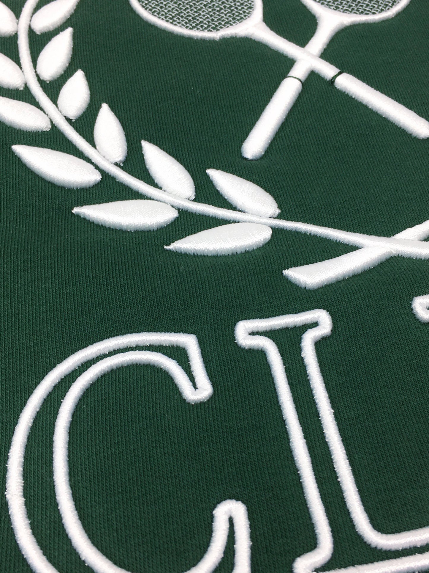 Racquet Club Embroidery Sweatshirt- Pine Green